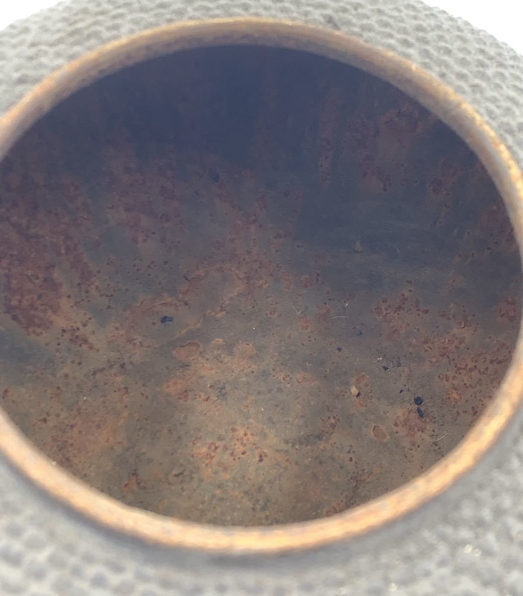 KF1013】 鉄瓶 霰 無銘 骨董品 湯沸 急須 茶器 煎茶道具 鉄瓶 煎茶道具 湯
