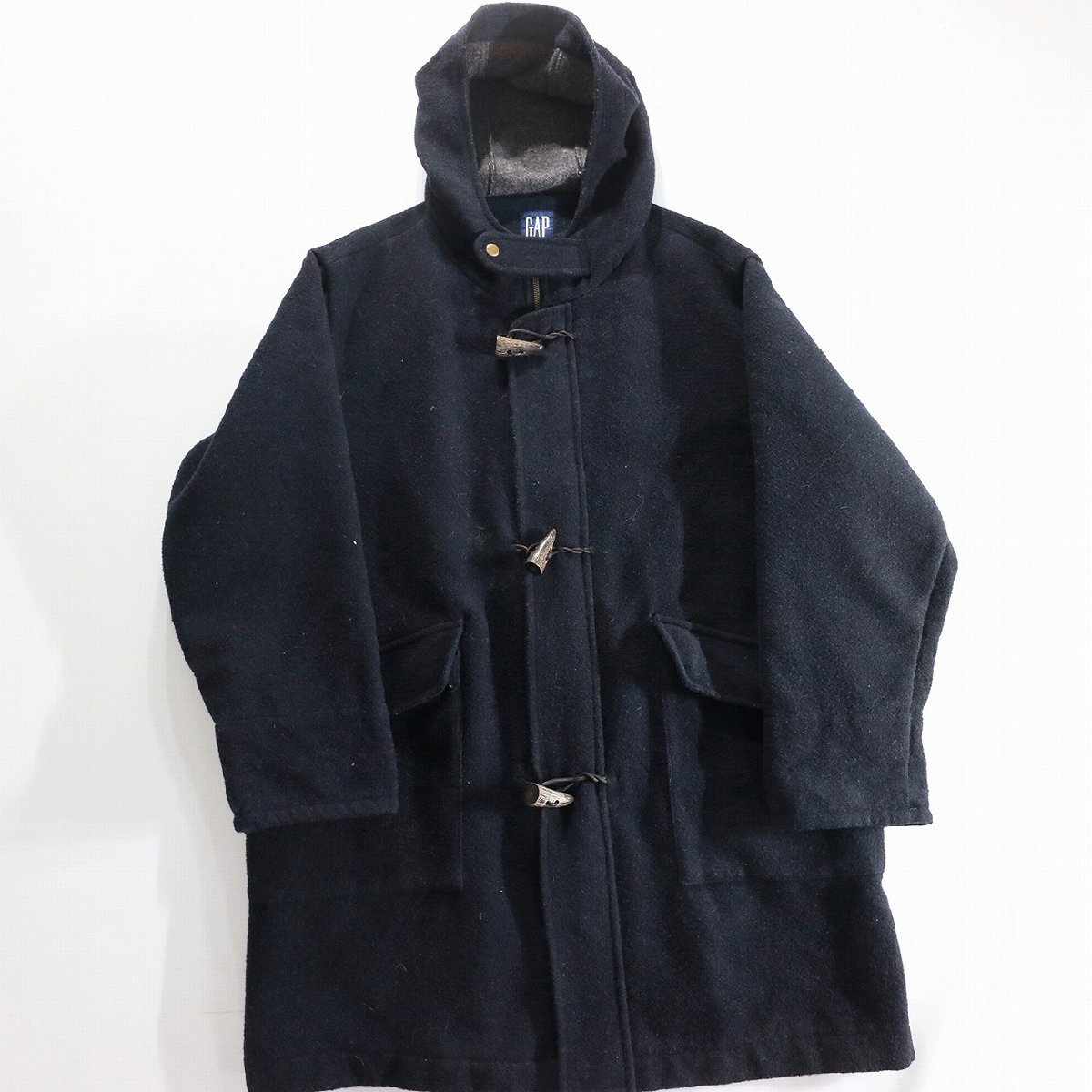 古着　90s OLD GAP ダッフル コート F□90年代 OLD GAP ギャップ ダッフルコート アウター ネイビー 紺色