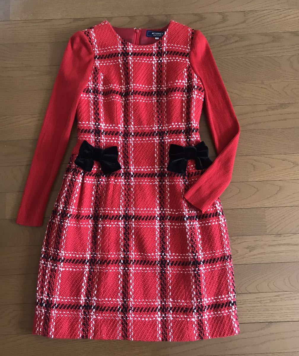 エムズグレイシー ウールワンピース 38