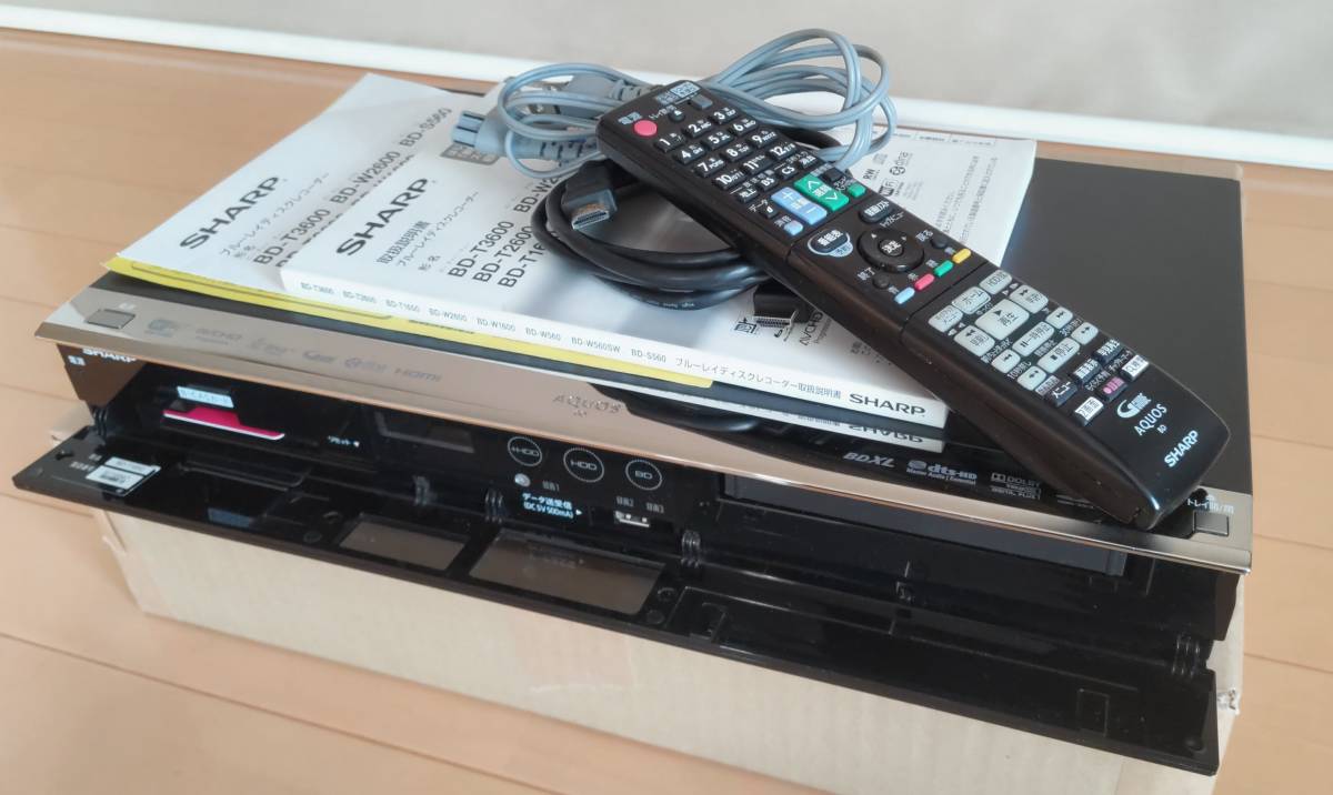 SHARP AQUOS BD-T1650 ブルーレイレコーダー BD-T1650 シャープ 3番組