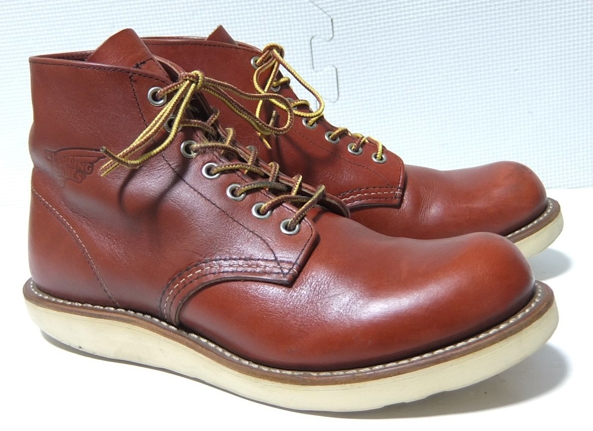 2010年 REDWING 8166 赤茶 71/2D 25.5cm レッドウィング プレーントゥ 7.5