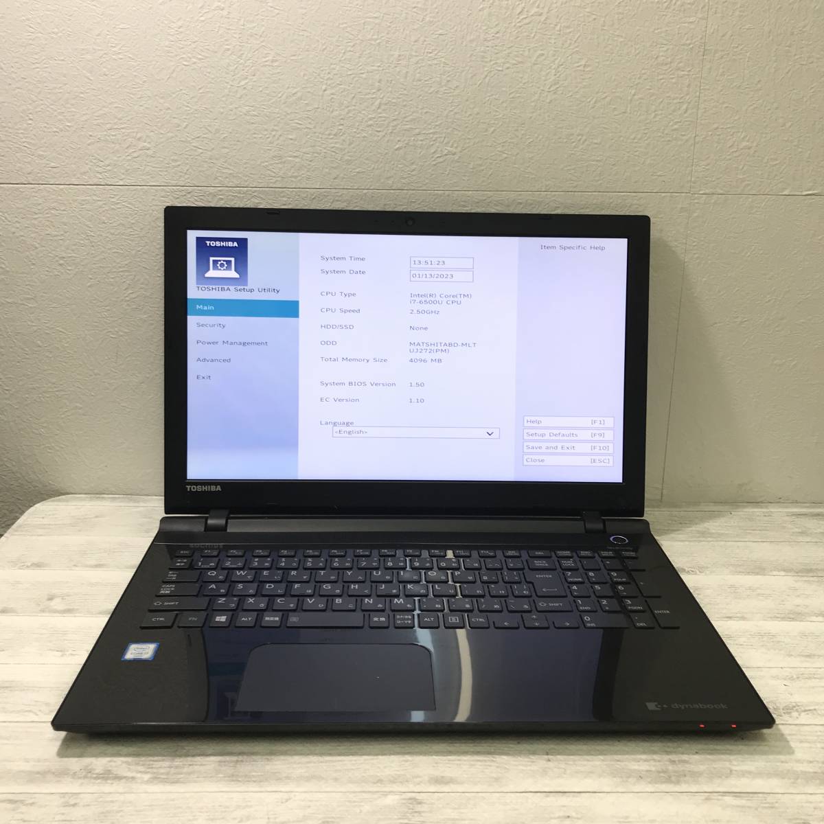 TOSHIBA DYNABOOK T75/VB - i7 - 6G - B - J - 98 Core dynabook i7
