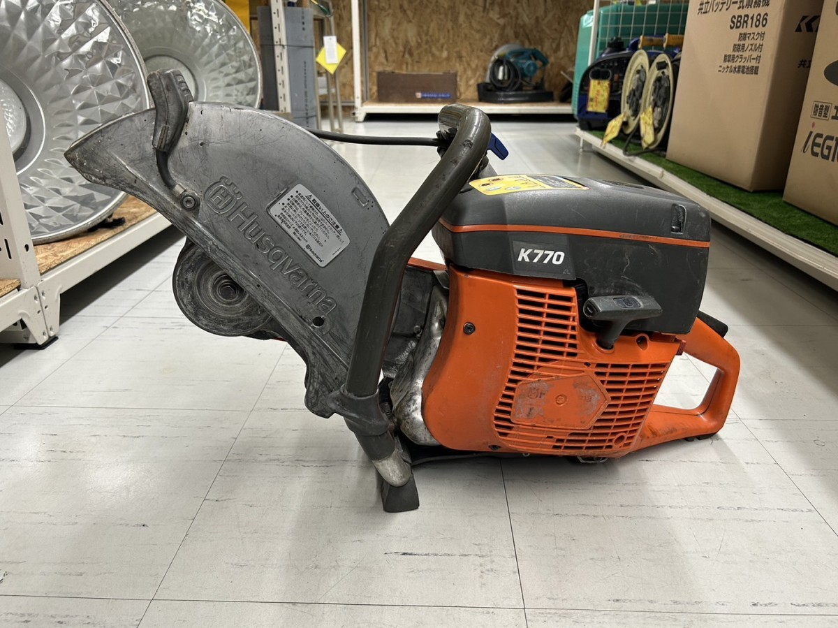 エンジンカッター パワーカッター ハスクバーナ 【愛知 東海店】CD853【売切り】Husqvarna エンジンカッター K770 100mm ★ ハスクバーナ コンクリートカッター 切断機 ガソリン ★ 中古