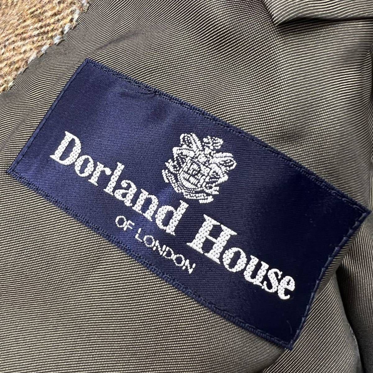 D12 Dorland House 〈ハリスツイード生地〉くるみボタン ヘリンボーン 