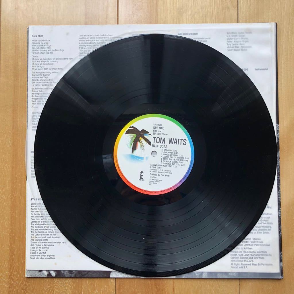 UK盤 LP◇TOM WAITS（トム・ウェイツ）/RAIN DOGS◇ILPS-9803