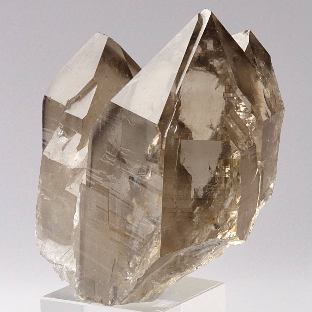 ガネッシュヒマール・スモーキークォーツ 煙水晶 ツイン 連晶 高透明度