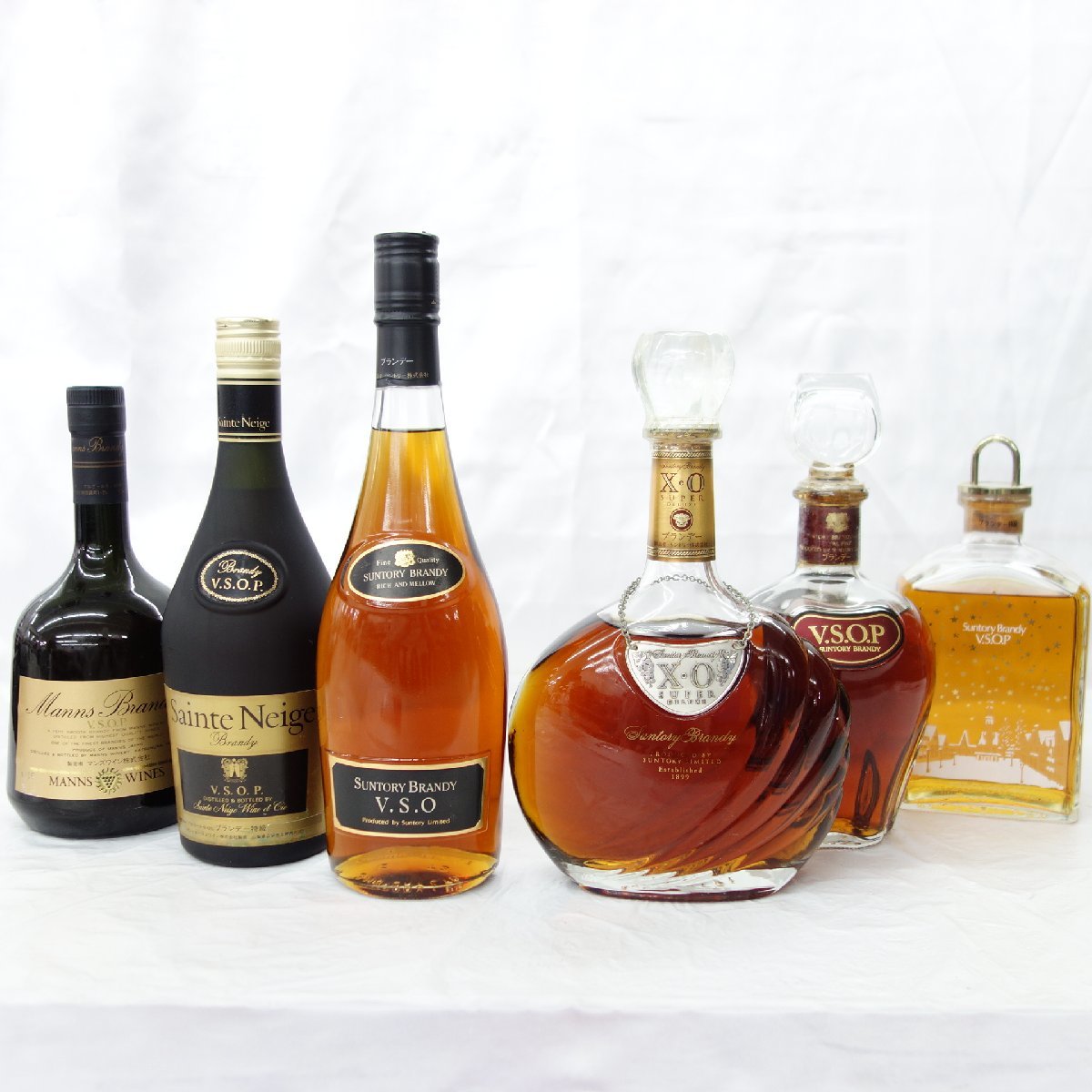 1円～【未開栓】サントリー XO/VSOP/マンズ VSOP 等 国産 ブランデー 6本 まとめ売りセット 700～720ml ※液漏有 ※同梱不可 11174493 0120