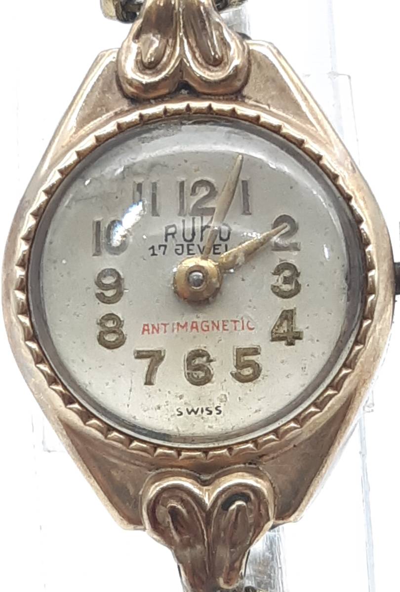 RUKO ルコ ANTIMAGNETIC 14KT 17JEWELS ゴールド 手巻き レディース 