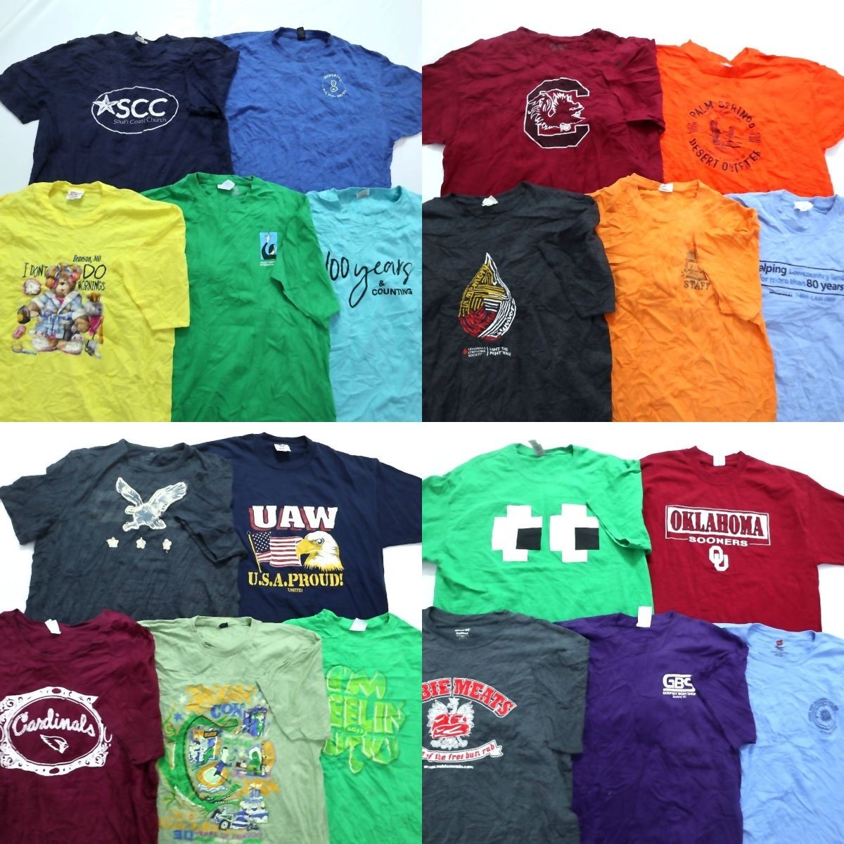 ◎Tシャツ MIX set アニマル カレッジ ワンポイント 他 (メンズXL) 20枚セット まとめ売り 古着卸 1円スタート 最落なし ML1530