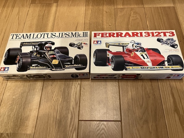 タミヤ 1/20 ロータス78&フェラーリ312T3 未組み立て MONOPOSTデカール