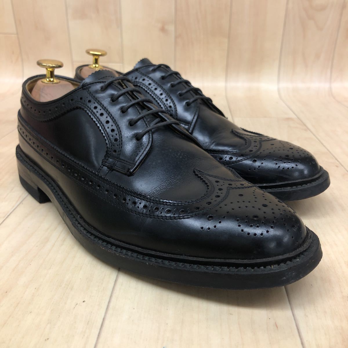 B-54 REGAL リーガル ウィングチップ ビジネスシューズ カジュアルシューズ レザーシューズ ブラック メンズ 25.5EE