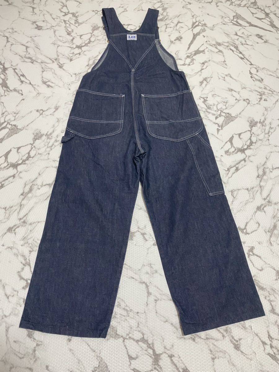 リー 濃紺 オーバーオール Lee デニム 美品 ○75 90s～ M〜L 32×33