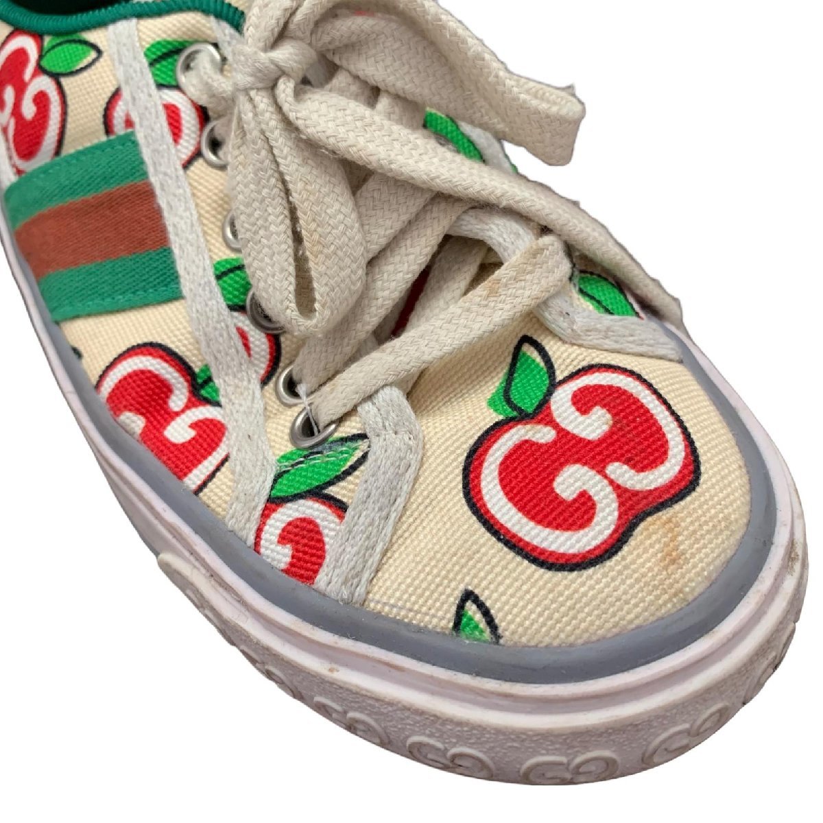 GUCCI グッチ テニス 1977 スリッポンスニーカー GG リンゴモチーフ 