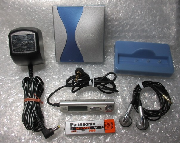 ◇動作品 Victor ビクター ポータブルMDプレーヤー XM-S51-A ブルー