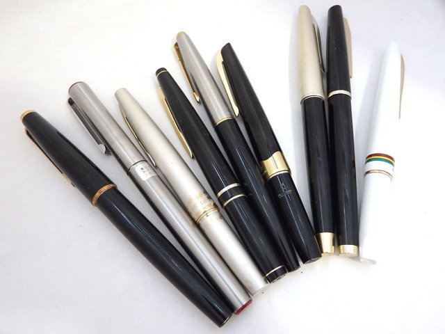☆1000円スタート☆万年筆 9本 まとめて□MONTBLANC/Sailor/PARKER