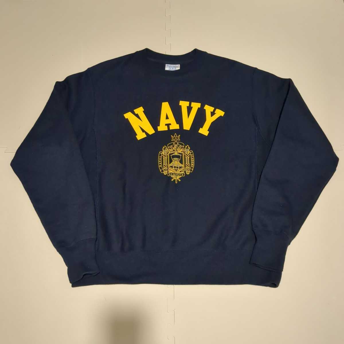 美品】チャンピオン リバースウィーブ/NAVY/ミリタリースウェット/M 