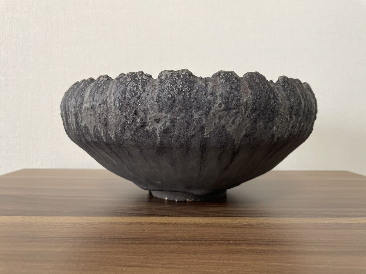 細川政己 陶器鉢 大① 細川政己 y鉢 大鉢 life factory 未使用