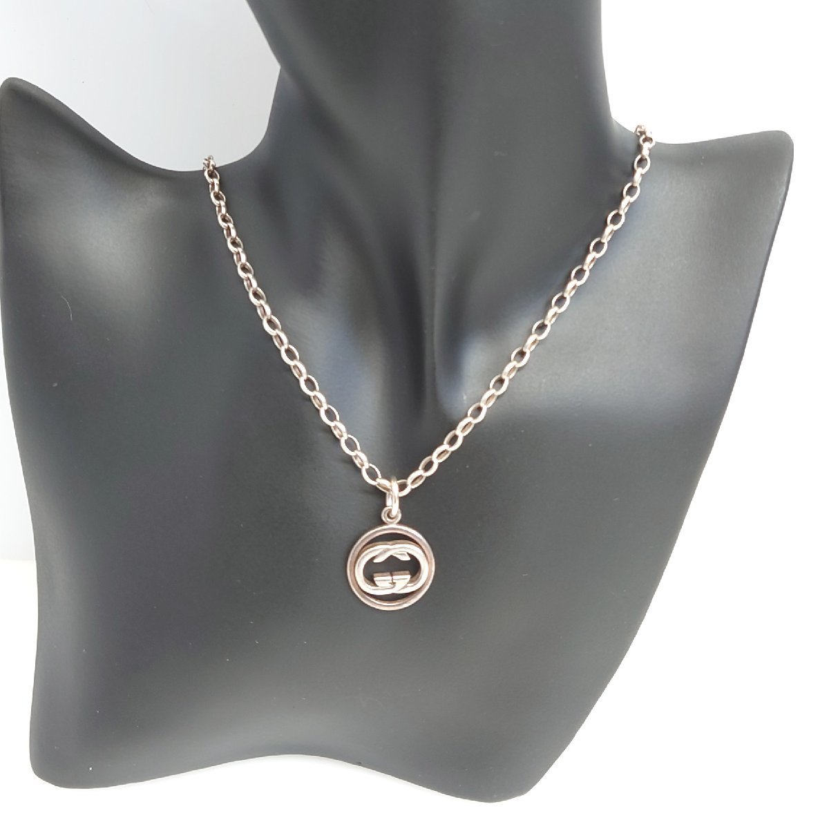86】GUCCI グッチ インターロッキング ネックレス ペンダント Ag925 