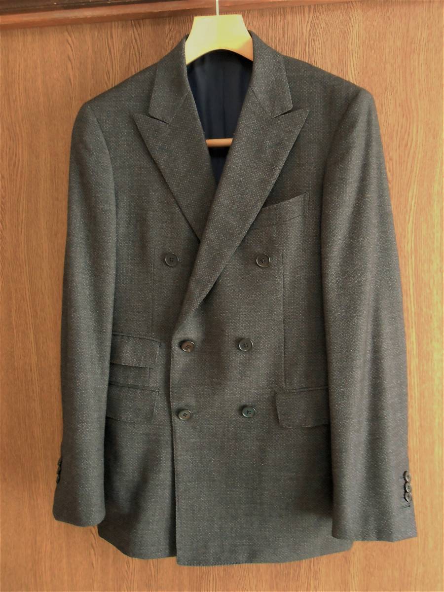 格安☆LORO PIANA ダブルスーツ チャコールグレー A4 ロロ・ピアーナ