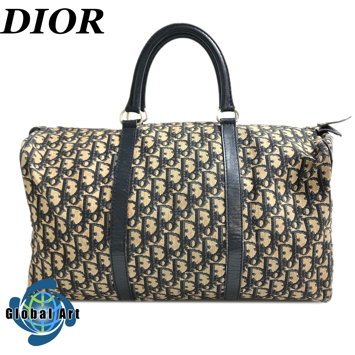 クリスチャンディオール キャンバス ボストンバッグ トロッター