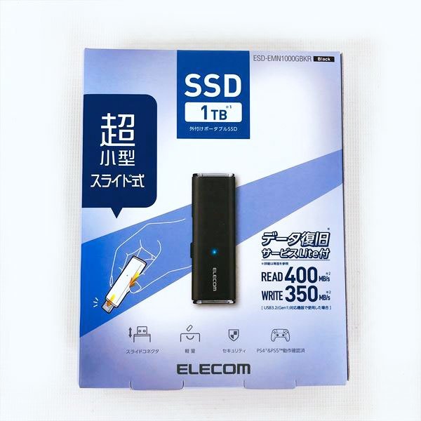 専用のお品物となります 821*ELECOM エレコム SSD 1TB 外付けポータブルSSD 超小型スライド式