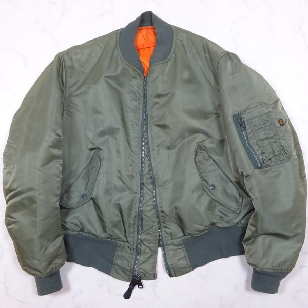 米国製 ALPHA INDUSTRIES アルファ MA-1 フライトジャケット セージ