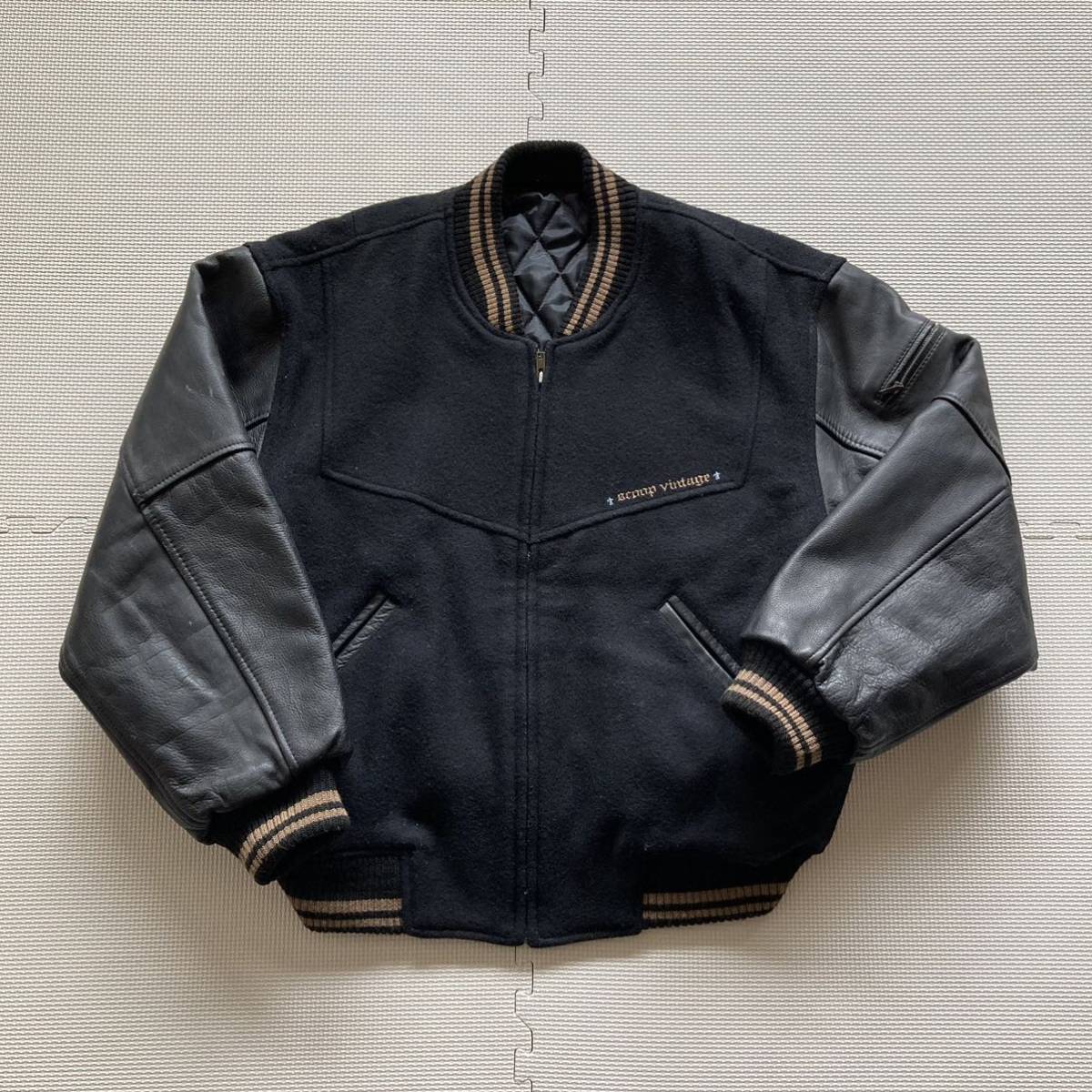 SCOOP スクープ VINTAGE ヴィンテージ 袖革 レザー スタジャン 