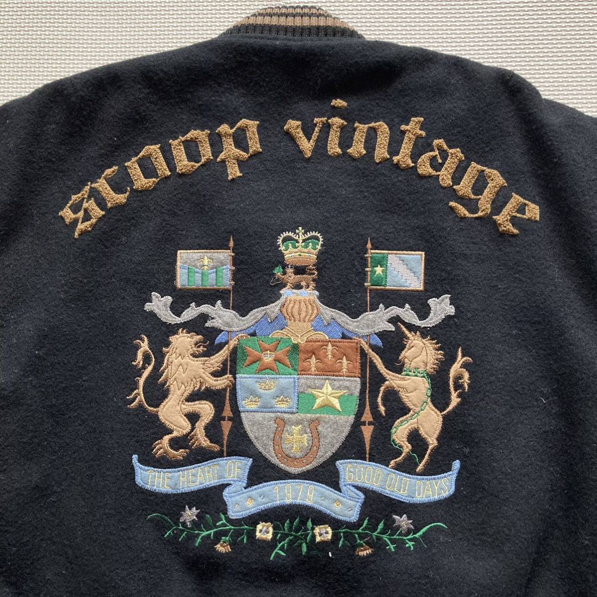 SCOOP スクープ VINTAGE ヴィンテージ 袖革 レザー スタジャン 