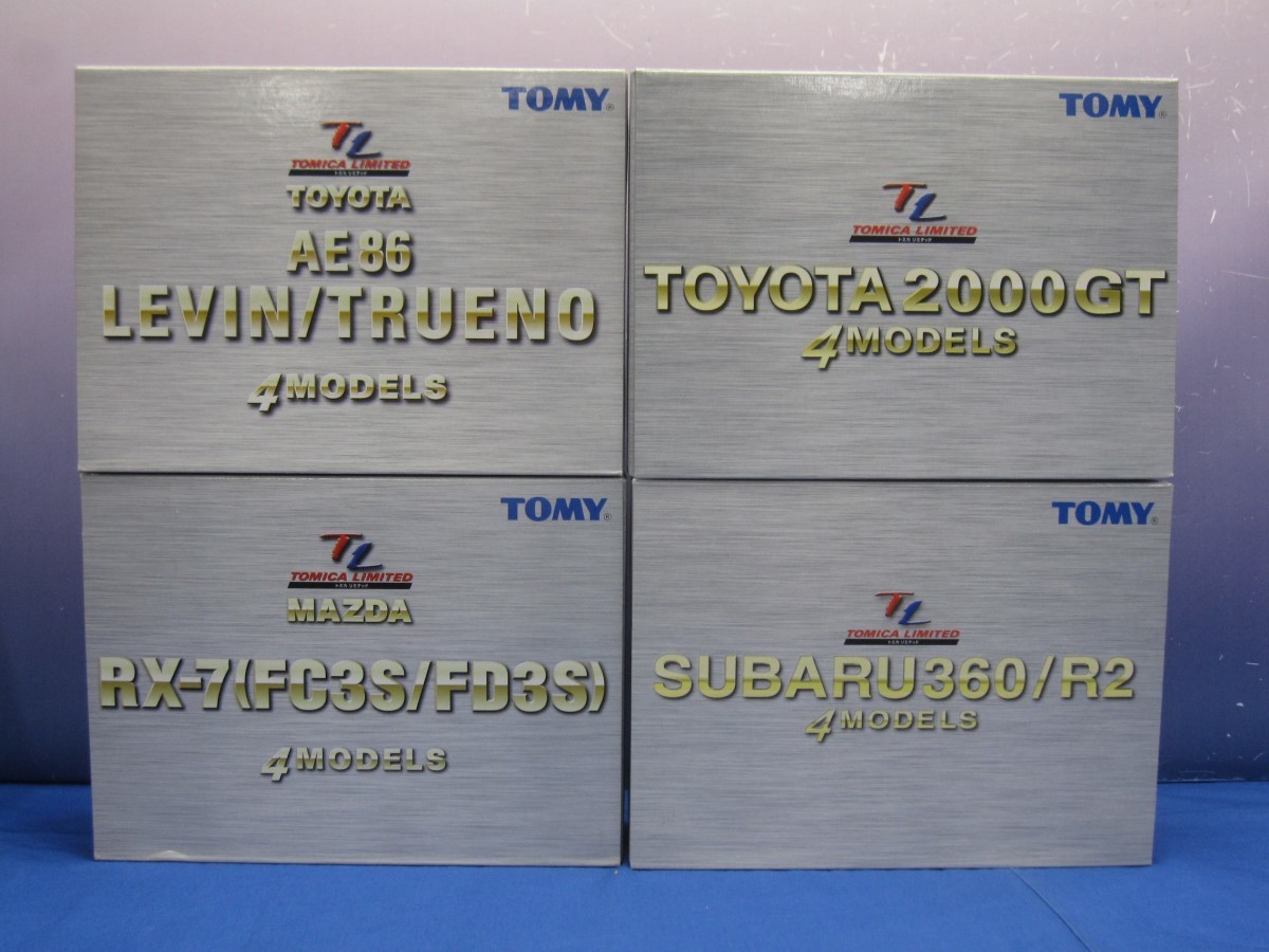 格安，安い C13 トミカリミテッド トヨタ AE86 レビン/トレノ ＋ トヨタ 2000GT ＋ マツダ RX-7 FC3S/FD3S 4MODELS ＋ スバル360/R2 各4台セット 4点(トミカリミテッド)｜売買されたオークション情報、yahooの商品情報 トミカリミテッド