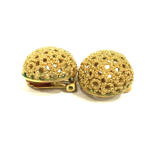 送料360円 クリスチャンディオール 透かしデザイン イヤリング レディース ゴールドカラー Dior QT021-177 同梱NG