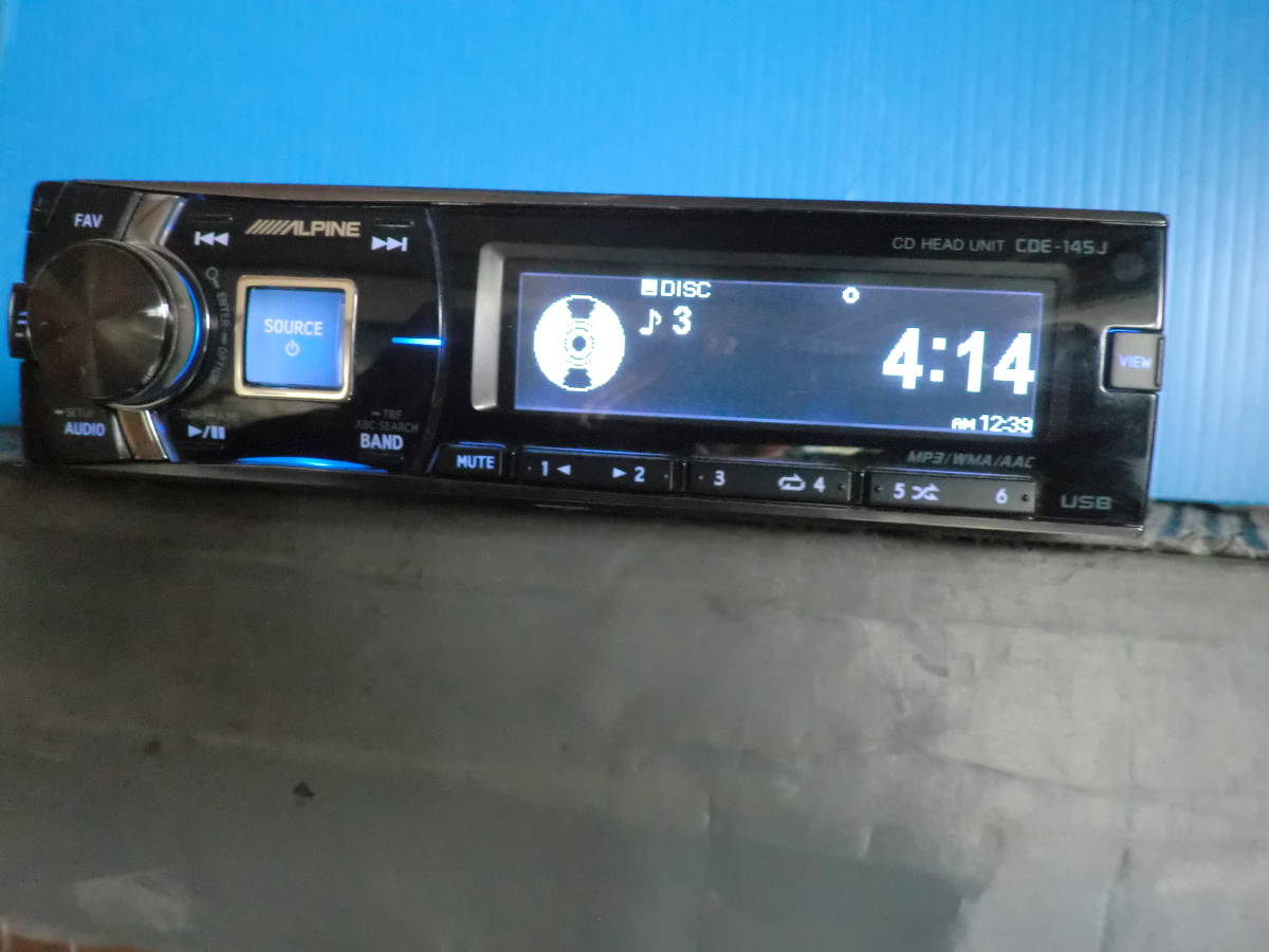 アルパインCDプレーヤー、CDE-145J,保証付き