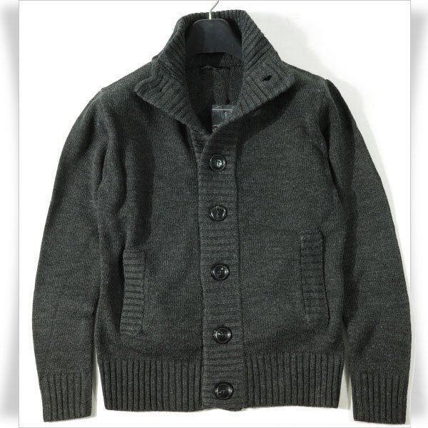 新品1円～★Bling Leads ブリングリーズ メンズ ローケージ ハイネック カーディガン L グレー 本物 ◆3144◆