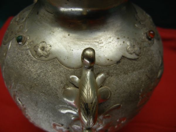 中国 飾り壺 SILVER ○ 中国画 玉 ○ CHINA 銀 【公式通販】