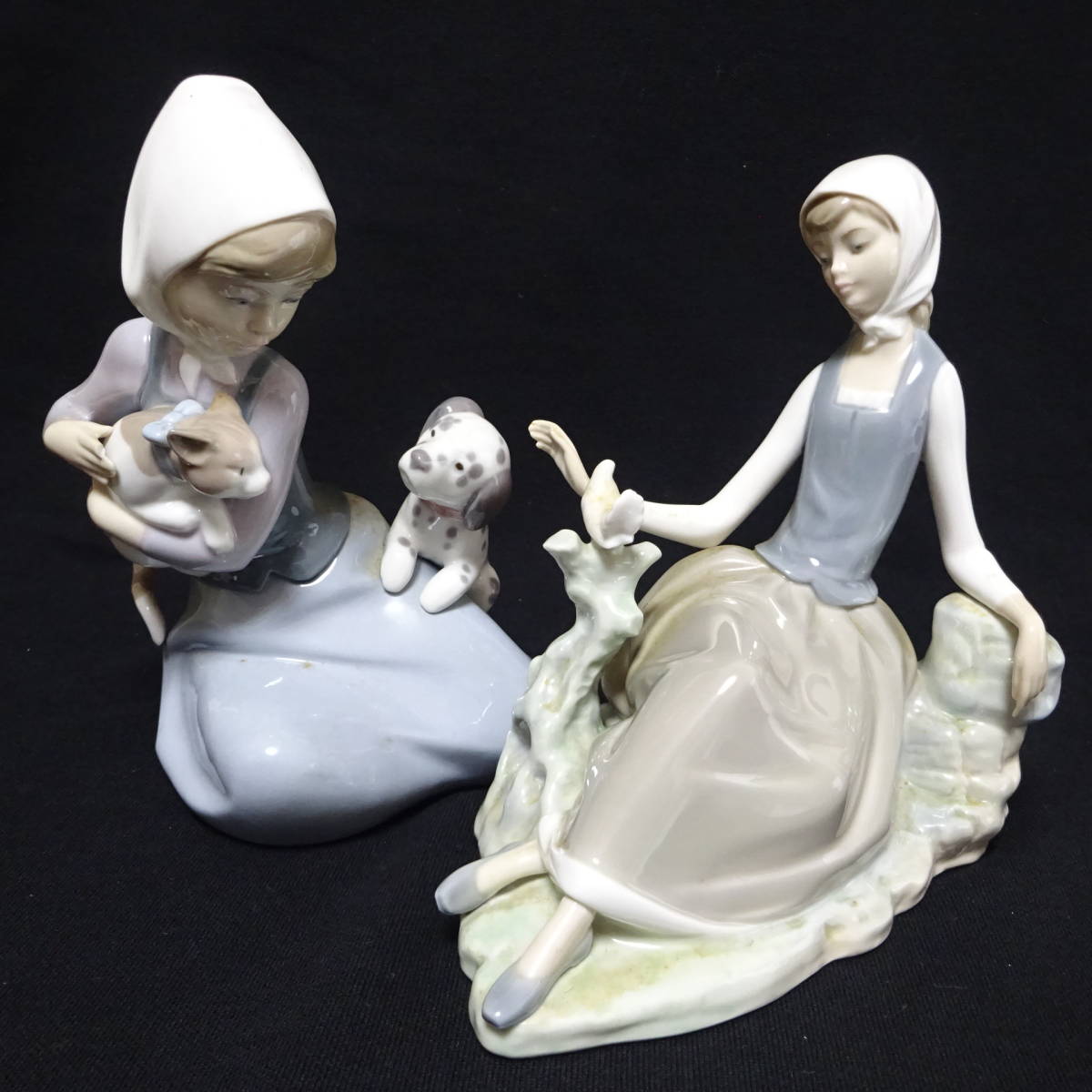 【1745389-210】LLADRO リヤドロ 5032/4660 フィギュリン 2体セット 陶器人形 置物 インテリア コレクション 80サイズ発送同梱不可