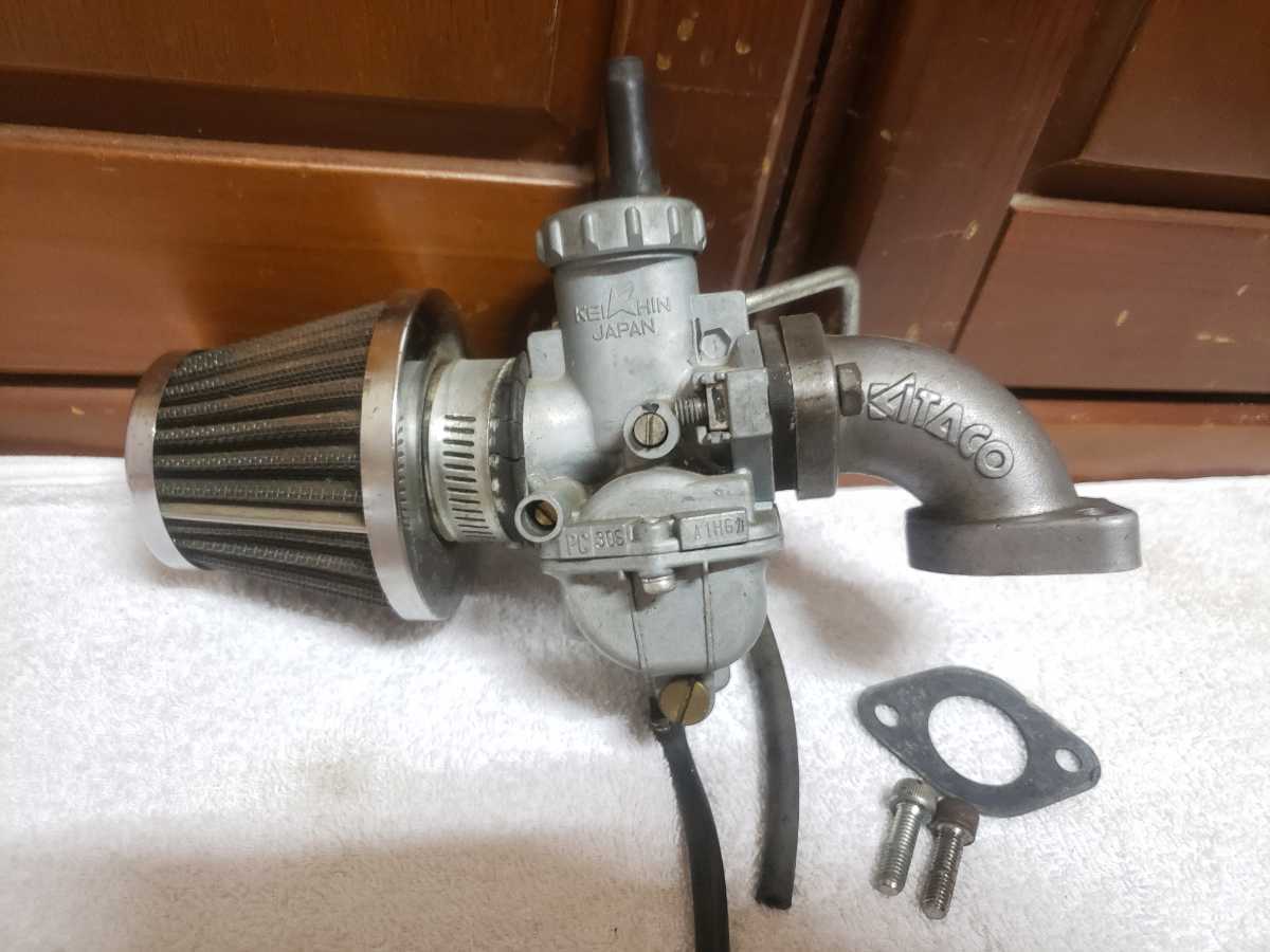 キタコモンキーケイヒンPC20キャブレター&社外パワーフィルターセット！検索武川タケガワデイトナエンジンゴリラダックスシャリー