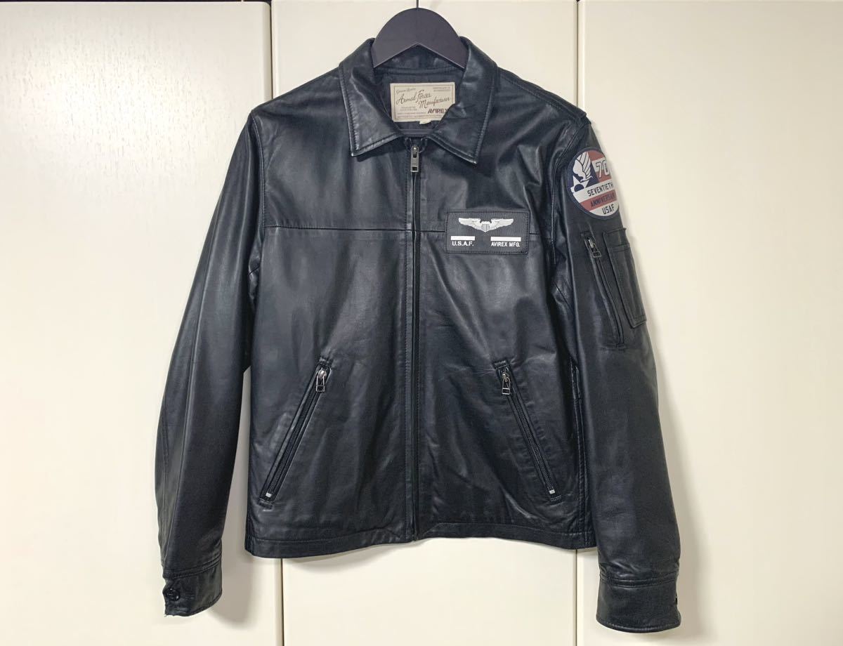 AVIREX アメリカ空軍70周年記念 レザージャケット Mサイズ 6171079 羊