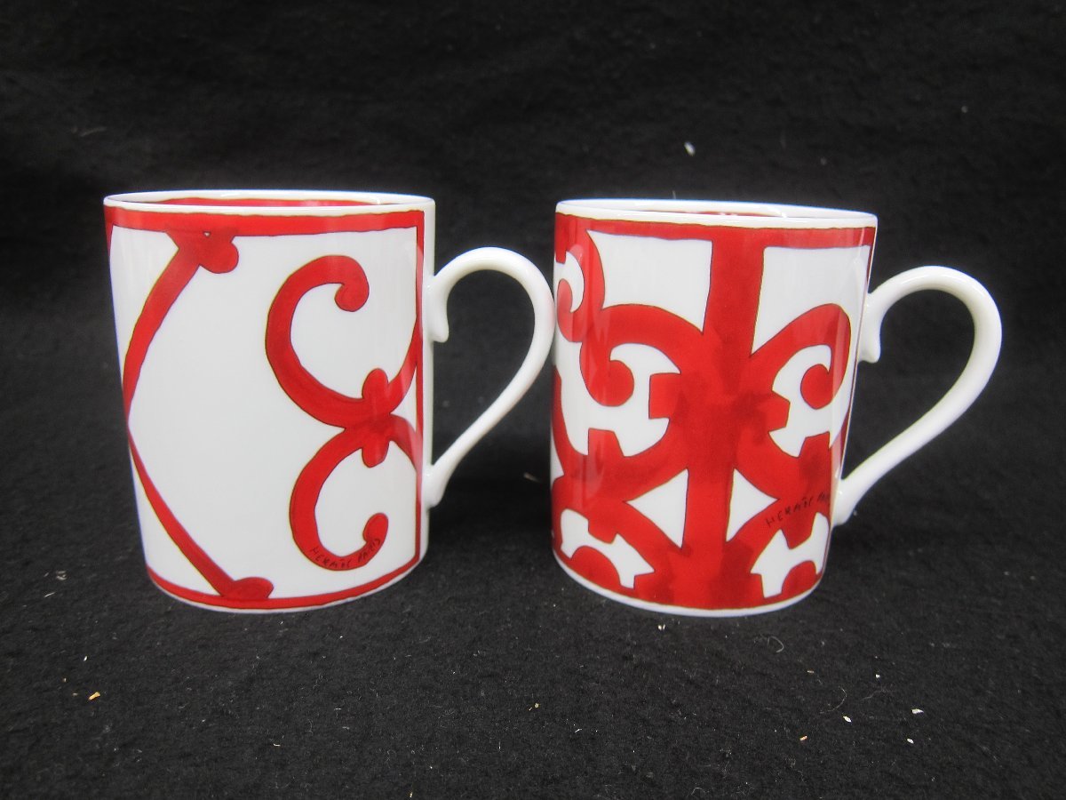 1円～おたからや◆Z0122-53 HERMES エルメス ガダルギヴィール マグカップ 計2客