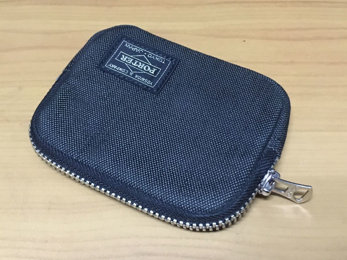 美品 ポーター PORTER スモーキー 財布 コインケース ブラック 小銭入れ 財布 ミニケース キャンバス 吉田