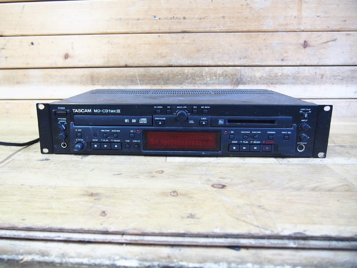 □【1Y】 TASCAM タスカム MD/CDプレーヤー MD-CD1MKⅢ ジャンク