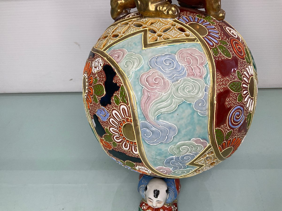 九谷焼 香炉 獅子 茶道具 三足 -三つ足香炉の中古品・新品・未使用