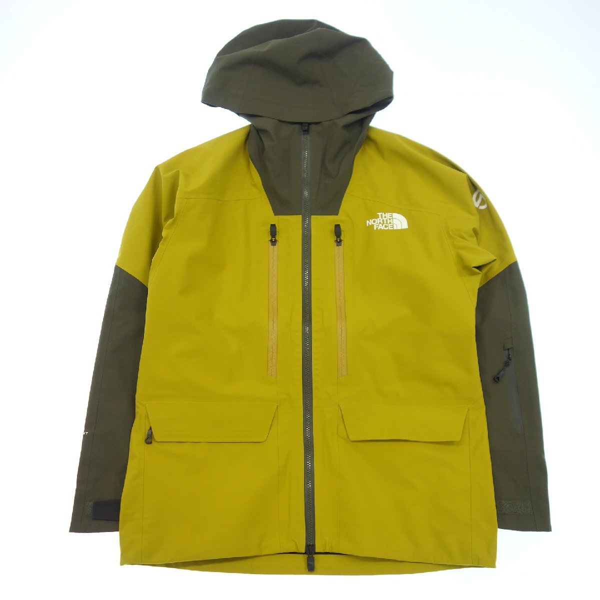 新品同様◆ザ ノースフェイス マウンテンジャケット NS62203 メンズ M ゴールド×カーキ THE NORTH FACE【AFB36】