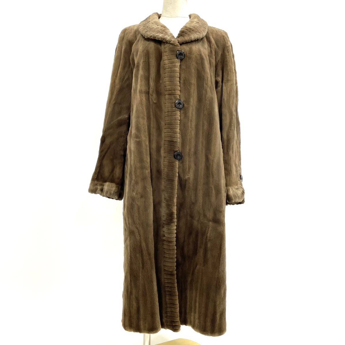 SAGA MINK Josephine シェアードミンク ファーコート ブラウン SAGA