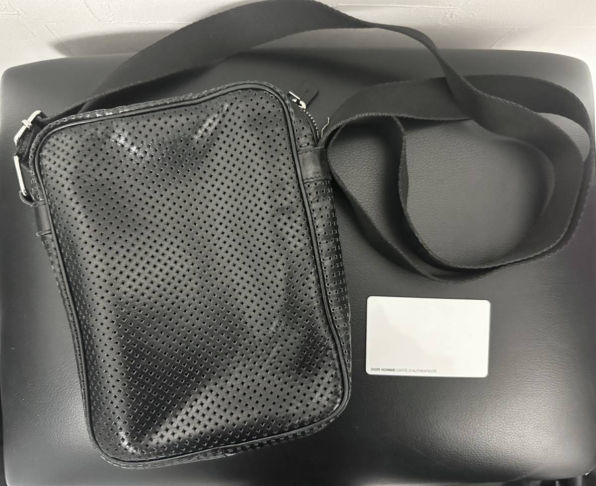 DIOR HOMME ディオールオム パンチングレザーショルダーバッグ 