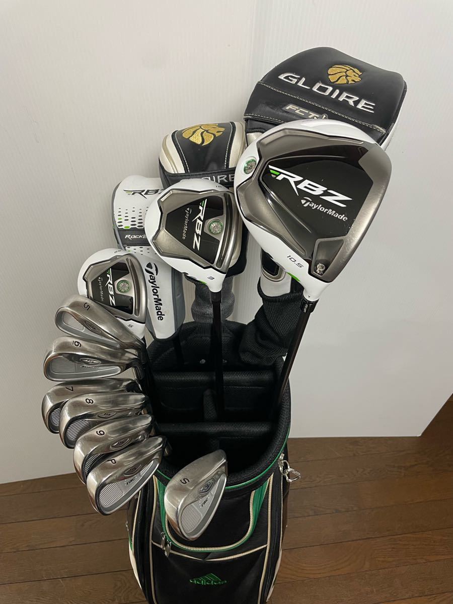 人気，2025 爆飛び白ヘッド テーラーメイド RBZセット Sフレックス アディダス キャディバック付き ロケットボールズ ROKET BALLZ adidas(セット)｜売買されたオークション情報、yahooの商品情報をアーカイブ 男性右きき用