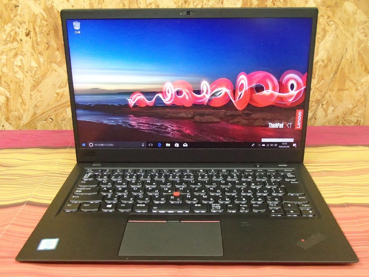 □1円スタート 美品 Lenovo ThinkPad X1 Carbon 2018 20KGS0UT00□Core