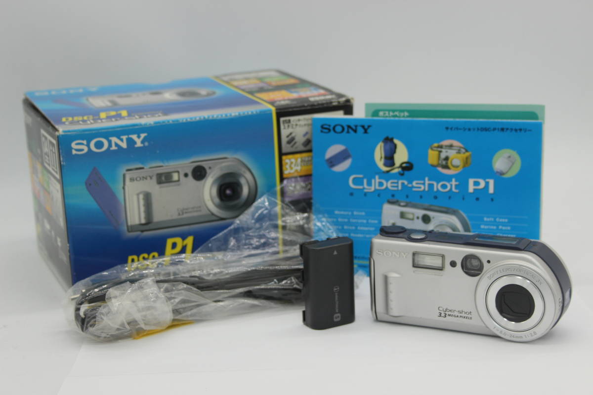 【返品保証】 【元箱付き】ソニー Sony Cyber-shot DSC-P1 Optical 3x バッテリー付き コンパクトデジタルカメラ C1902