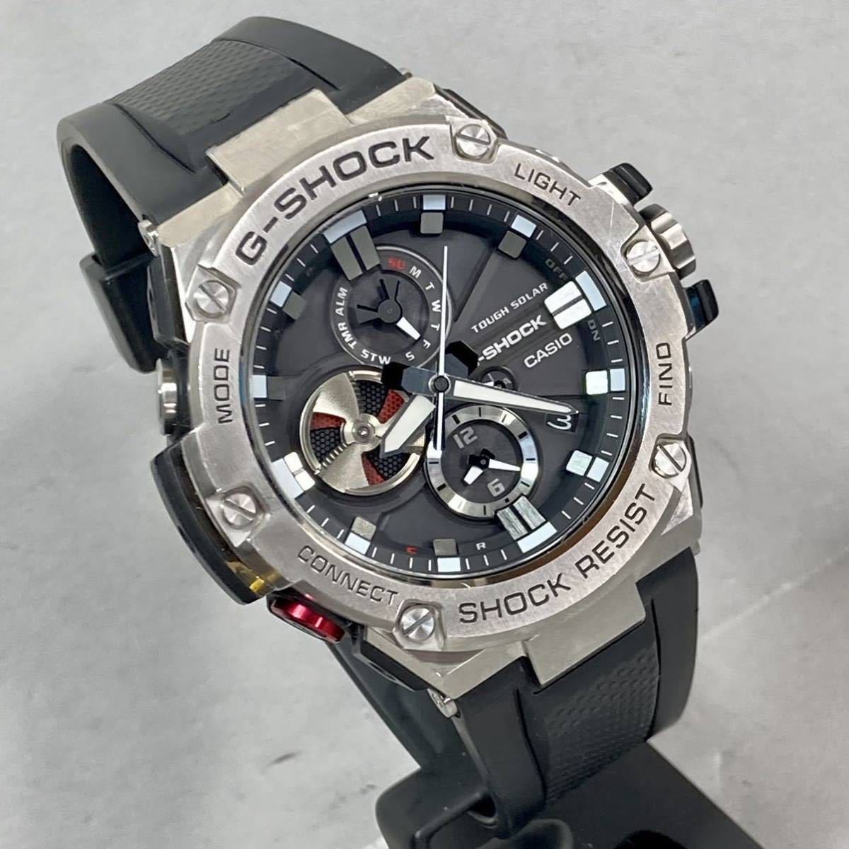 美品 G-SHOCK GST-B100-1AJF G-STEEL Gスチール タフソーラー 