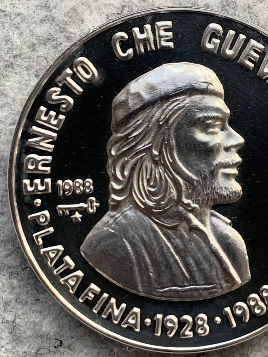 キューバ 1988年 チェ・ゲバラ生誕60年 10 ペソ 銀貨（1オンス/プルーフ） JCC ジャパン