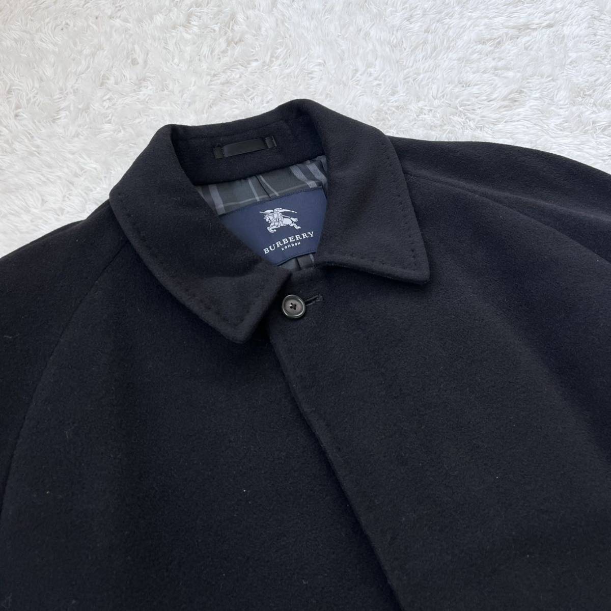 極上美品】BURBERRY LONDON カシミヤ アンゴラ ロングコート ステン