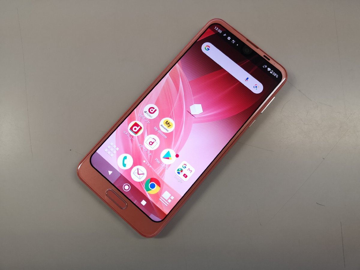 docomo SHARP AQUOS R2 SH-03K Coral Pink SIMロック解除済